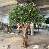Simulación de olivo Industrial, hogar nórdico, sala de estar, fibra de vidrio, tronco de madera maciza, decoración de paisaje, olivo Artificial