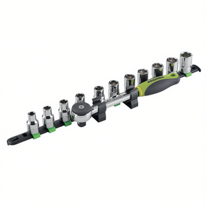 FASANO <b>Socket</b> Wrench Set 12pc Metric Chrome Vanadium Steel With <b>Ratchet</b> Handle For Auto Repair - Product Image 2