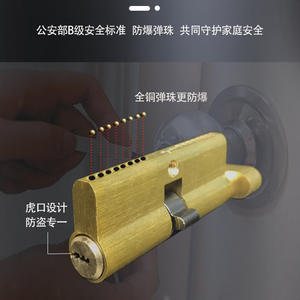 Cylindre de serrure de porte universel en cuivre massif 70 pour chambre à coucher, intérieur en bois et accessoires de serrure de porte - Product Image 5