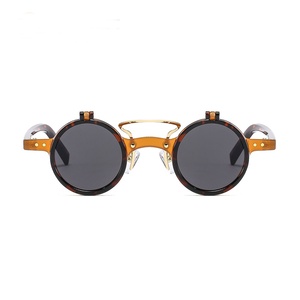 Classic Round Clip-On Unisex Metal Frame <b>Sunglasses</b> <b>with</b> UV400 Lenses Custom Logo 10 Colors Available - Product Image 2