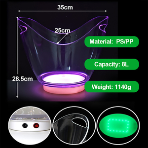 Seau à glace LED ovale de 8 L en forme de bateau, rechargeable, 7 couleurs changeantes, en plastique, pour discothèque, <span class=keywords><strong>bar</strong></span>, service VIP - Product Image 2