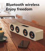 Altavoz de madera HiFi con 24 horas de duración de reproducción caja de altavoz BT, Radio FM, para cine en casa, altavoces grandes de fiesta, novedad de 2020