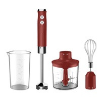 Mixeur plongeant 4 en 1 à vitesse variable, fouet pour bécher de 600 ml, hachoir de 400 ml, fonctions de mixeur plongeant