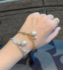 Nuevo Collar de Moda de Alta Gama con Cuentas de Zirconia en Forma de Piña y Saturno, Chapado en Oro, Estilo Occidental, para Mujer - Product Image 6