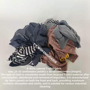 Chiffons de nettoyage en coton 100% coupés à la nouvelle découpe, forte capacité d'absorption d'huile, chiffons pour t-shirts - Product Image 2