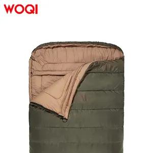 WOQii 맞춤형 추운 날씨 더블 사이즈 실크 면 봉투 침대 침낭 캠핑