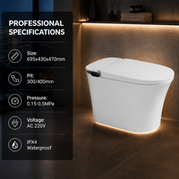 WC intelligent avec bidet, nettoyage pour enfants, séchage à air chaud, siège chauffant, chasse d'eau automatique, drainage S-Trap/P-Trap, double chasse d'eau