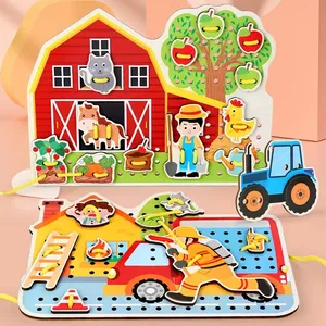 Creative 3D Puzzles Baby Toys Montessori Materials Funny Board Games Wooden Puzzle Educational Toys For Children Learning Toys