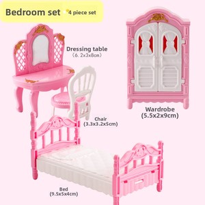 Mini ensemble de meubles de <span class=keywords><strong>maison</strong></span> de poupée en plastique, cuisine, chambre, salon, accessoires pour enfants, <span class=keywords><strong>maison</strong></span> de jeu, <span class=keywords><strong>jouet</strong></span> - Product Image 5