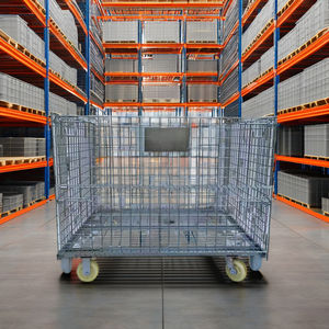 Cage de stockage pliable <span class=keywords><strong>mobile</strong></span> portable stockage soudé et coupé galvanisé durable transport facile et économie d'espace - Product Image 2