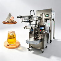 Machine d'emballage de sachets de thé pyramidaux entièrement automatique de haute qualité, sachets triangulaires en nylon pouvant être remplis d'azote pour conserver la fraîcheur