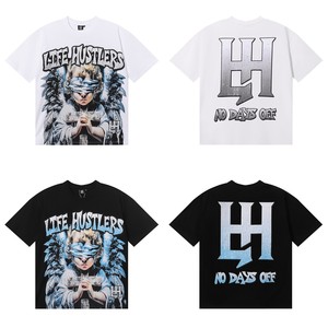 T-shirt a maniche corte unisex stile retrò con stampa auto sportiva e scritta, vestibilità ampia, per il commercio all'ingrosso transfrontaliero - Product Image 1