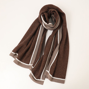 Autumn Winter Women Long Blended Shawl, Full Rim Edged Color Block Fashion Warm Casual Scarf - Product Image 3