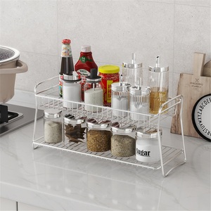 Modern <b>Corner</b> Vanity Zinc Alloy Rack Double-Layer Bathroom Storage Toilet Cosmetic <b>Shelf</b> Hotel Countertop - Product Image 4