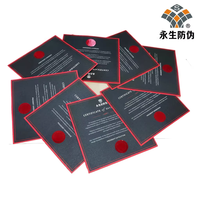 Papier à filigrane de sécurité avec bordure dorée, design estampé à chaud, hologramme, certificat authentique