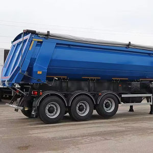 Semi-remorque benne basculante arrière 3 essieux pour l'exploitation minière, capacité 20-25T, avec bascule latérale en acier et suspension pneumatique, marque Shandong, à vendre - Product Image 1