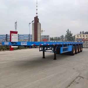 Semi-remorque plateau porte-conteneurs 3 ou 4 essieux de 20 ou 40 pieds d'occasion à <span class=keywords><strong>vendre</strong></span> - Product Image 2