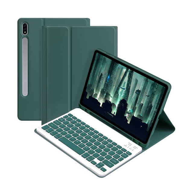 For Samsung Galaxy Tab S11 S10 FE S9 FE S8 S7 Magnetic Tablet Cover With S Pen Slot Wireless Keyboard Case SM-X510 SM-X516B