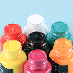 Giorgione Factory OEM 25ml Ensemble de <span class=keywords><strong>peinture</strong></span> acrylique, aquarelle, <span class=keywords><strong>gouache</strong></span> et pour affiches, 6 couleurs, avec toile gratuite pour toile, tissu et verre - Product Image 3