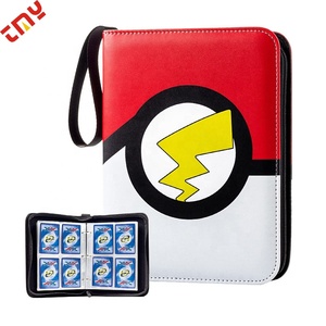 PU Cover Trading Case Binder 400 Pockets Sleeves Collector Album Storage Holder Pokemon Card Folder With Zipper For Boy Girls