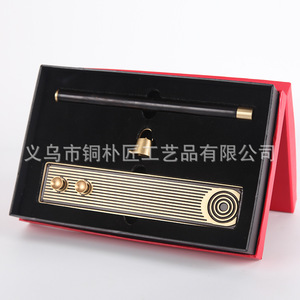 Tongpu Craftsman Pure Copper Incense Burner and Incense Holder <b>Set</b>, Home Indoor Incense Burner, Tea Ceremony Creative Ornament, - Product Image 4