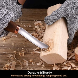 Couteau <span class=keywords><strong>à</strong></span> <span class=keywords><strong>gouge</strong></span> courbé avec manche en noyer noir, couteau <span class=keywords><strong>à</strong></span> sculpter le bois, graveur pour la sculpture sur bois DIY, sculpture de bols - Product Image 6