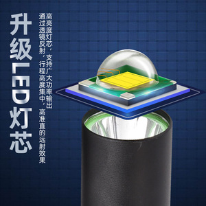 อัพเกรดไฟฉาย LED แบบชาร์จไฟได้ แสงสีแดง COB สำหรับใช้งานกลางแจ้ง ขนาดเล็ก ตัวเครื่องทำจากอลูมิเนียมอัลลอย - Product Image 1