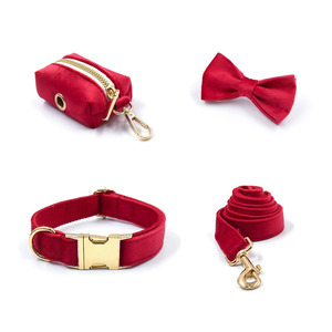 Ensemble de colliers et laisses de luxe en velours pour chien, sacs à crocs de formation <span class=keywords><strong>Louis</strong></span> - Product Image 6