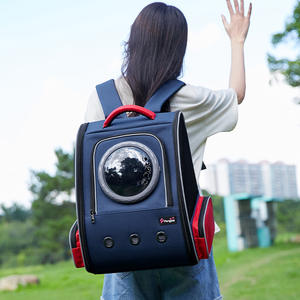 नए डिजाइन थोक ऑक्सबर्ड सामग्री लुभावनी फैशन जिपर पालतू कुत्ते बैकपैक पोर्टेबल फोल्डेबल यात्रा वाहक - Product Image 6