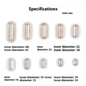 Hebilla metálica en forma de U, tipo ojal, de cobre, con técnica de chapado, para ropa, bolsos y accesorios, tipo ojo de vaca y tipo huevo - Product Image 2