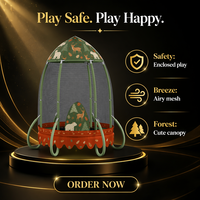 Tente de trampoline pour enfants, trampoline rond pliable avec filet de protection, utilisation extérieure et domestique