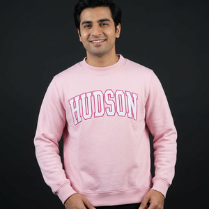 Finer Threads Custom Made <b>Mock</b> <b>Neck</b> Baby Pink Light Pink 100% Cotton Winter Sweatshirt - Product Image 1