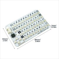 Carte d'unité M5stack en panneau de particules KB v1. Clavier IoT Qwerty officiel mini 50 touches avec MCU Atmega8a, LED RGB programmable I2C, Uiflow