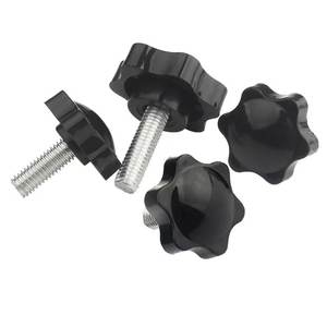 M8 tombol bintang Tangan jepit logam ulir laki-laki berbentuk Hex, pegangan tombol bintang sekrup pengencang ulir betina sisipan pegangan - Product Image 1