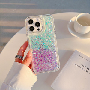 Accesorios de Lujo para Teléfonos Móviles para iPhone 16 Pro Max 17 Air 15 14 13 Fundas Para Celular Epoxy de Doble Color - Product Image 4