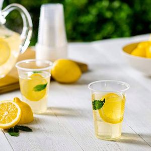 Gobelets jetables en plastique transparent de 9 oz pour boissons, gobelets ondulés - Product Image 3