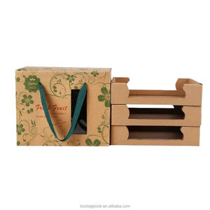 Paquet en carton pour fruits légumes épicerie pomme banane cadeau livraison logistique postale pliage facile fruits Carton boîte emballage - Product Image 3
