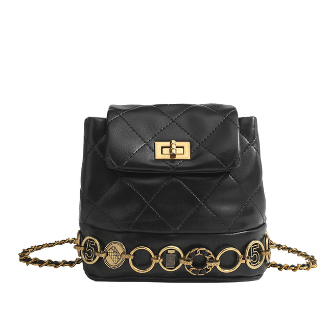 Trendy Ladies Famous Brand PU Leather Backpack Luxury Designer Bucket Bag with Polyester Lining Popular National Style