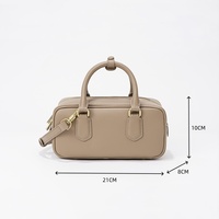 Sac à main français en cuir pour femme, petit, exclusif, sophistiqué, style bowling, sac oreiller, bandoulière, pochette à main, design élégant