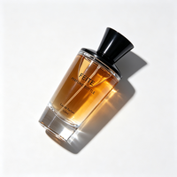 Flacon de parfum vide en verre de luxe 100 ml avec logo personnalisé, dégradé noir, flacon à sertir avec boîte