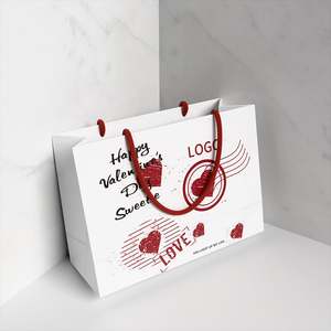 Bolsa de Papel para Regalo de Compras de Estilo Clásico con Logotipo Estampado y Cinta, Embalaje de Ropa Personalizado de Alta Calidad - Product Image 3
