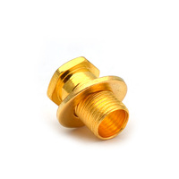 6 Set Ferrule & Sekrup Pemasangan Berulir Hex untuk Mesin Tuner Gitar Sealed-gear Silver Black Gold
