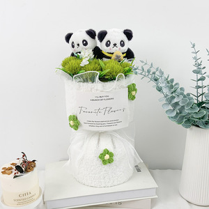 Lindo ramo de peluche de panda, ramo de mano para novia, regalo de San Valentín, cumpleaños, recuerdo - Product Image 6