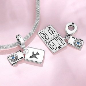 จี้ทองแดงทันสมัยสำหรับทำเครื่องประดับ DIY สร้อยข้อมือ สร้อยคอ ธีมดนตรี กีฬา ท่องเที่ยว ชีวิตประจำวัน ชุบทอง ขายส่ง เป็นของขวัญ - Product Image 3