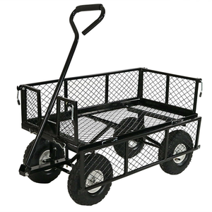 Chariot de jardin pliable à quatre roues en acier inoxydable QIDI OEM avec plateforme, fourni par l'usine - Product Image 6