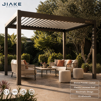 Jiake Pulverbeschichtete Aluminium-Pergola mit Elektrischem Lamellendach, Bioklimatische Outdoor-Gartenlaube für Terrasse CE Großhandel