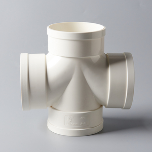Giá bán buôn nhựa <span class=keywords><strong>uPVC</strong></span> đường ống dẫn nước vật liệu trắng <span class=keywords><strong>4</strong></span> cách chéo TEE PVC phụ kiện thoát nước - Product Image 3