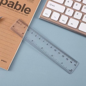 Transparante Student Combo Meet Liniaal Set 4-delige Set (Rechte 15 Cm Liniaal & 30 Graden * 45 Graden Driehoek Liniaal & Gradenboog) - Product Image 2