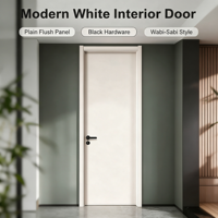 Porte intérieure en bois insonorisée et imperméable de dernière conception, porte solide pour hôtel et appartement