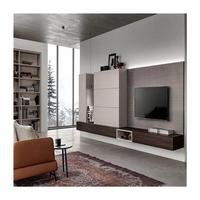 Centre de divertissement moderne Meuble TV pour TV 80 ''Table console multimédia à double stockage avec porte abattante pour le salon